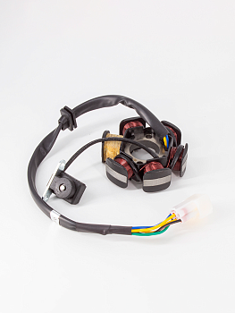 Статор генератора (6 катушек, 5 контактов) с датчиком импульса YX 150 E (электростартер)